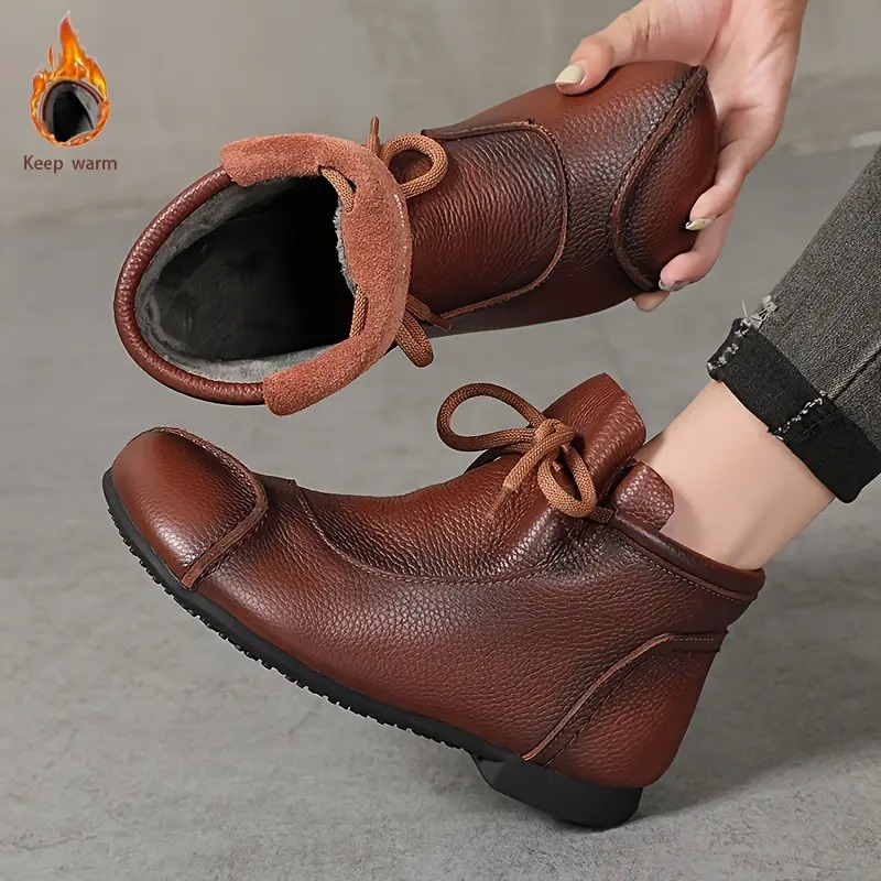 Women's Velvet Lining Mid Length Boots