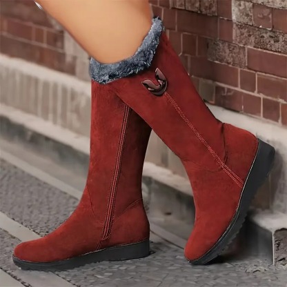 Women's Fleece-Lined Mid-Calf Boots