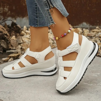 Hollow Wedge Breathable Sandals