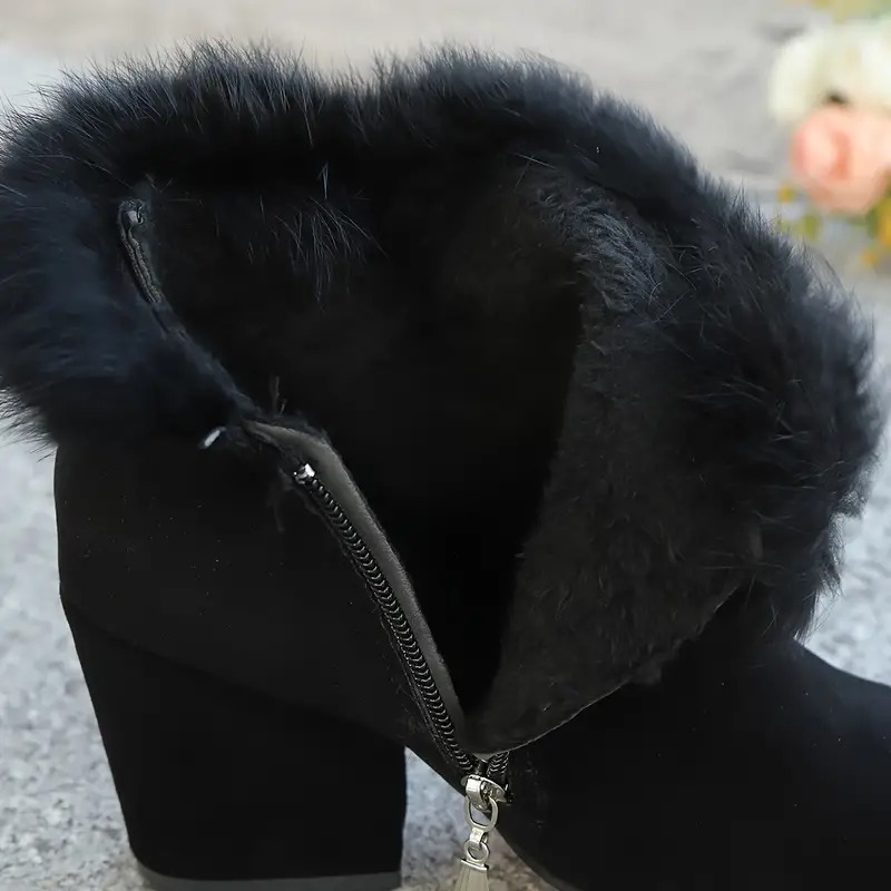 Elegant Solid Color Ankle Booties