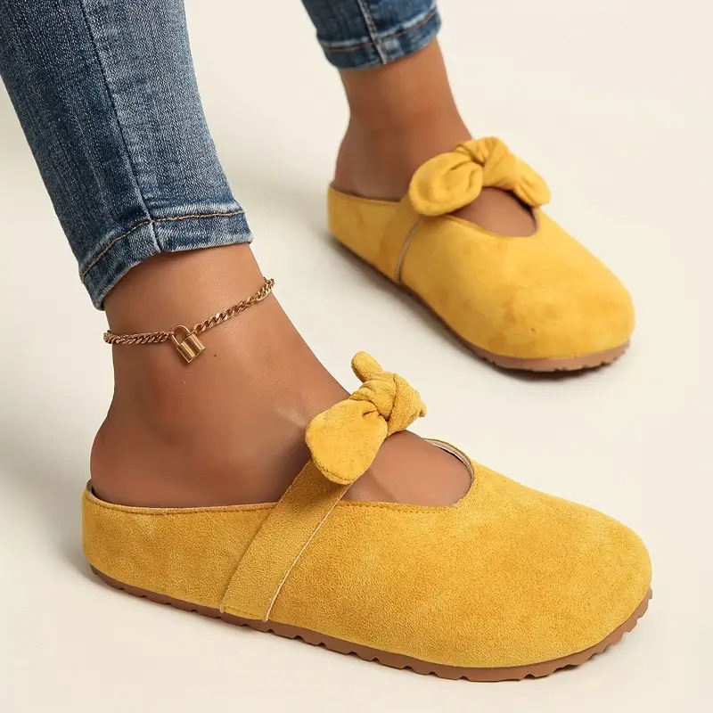 Women's Bow Detail Slip-On Mules 