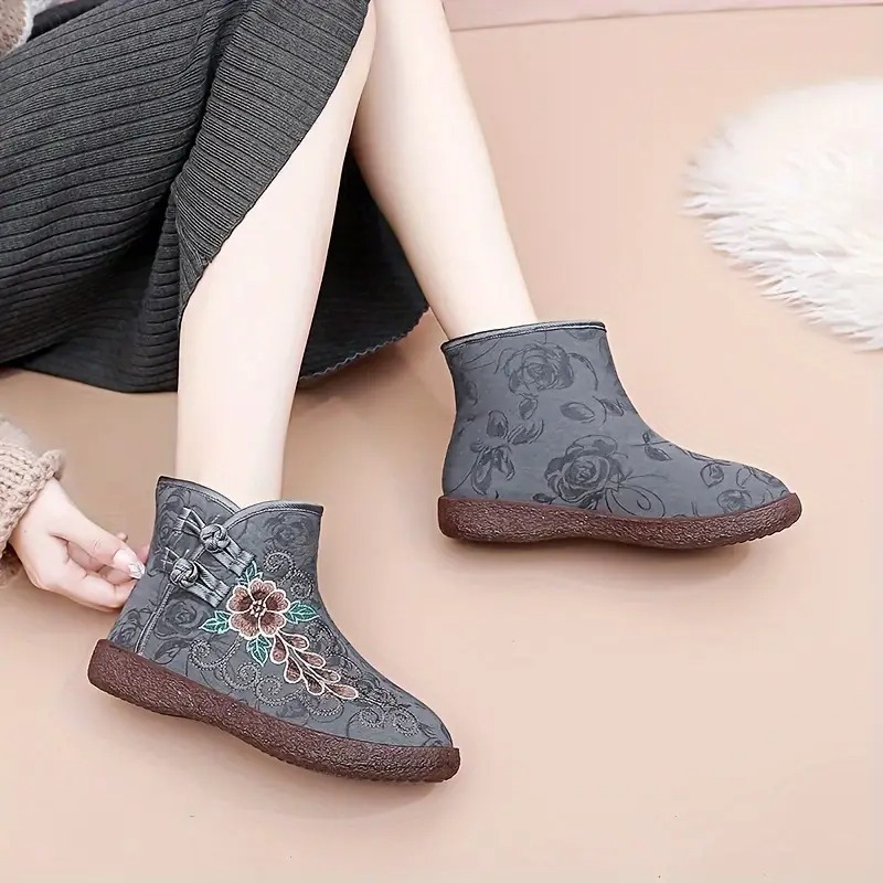 Winter Warm Fleece-Lined Ankle Boots