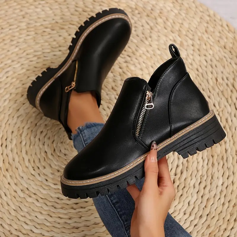 Women's Zipper Closure Ankle Boots