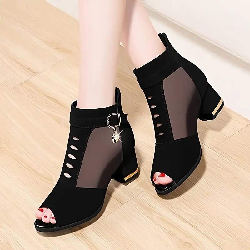 Elegant Breathable Mesh High Heel Pumps
