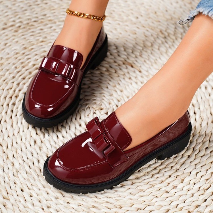 Womens Leather Soft Sole Loafers