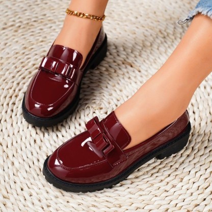 Womens Leather Soft Sole Loafers