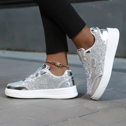 Sequined Flat-soled Casual Sneakers