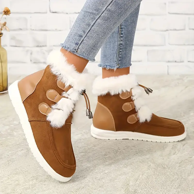Women's Cozy Fleece Non-Slip Snow Boots