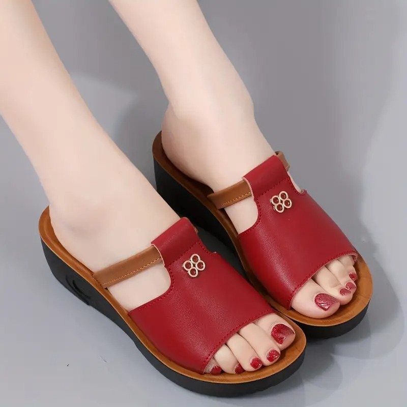 Women's Faux Cover Wedge Sandals