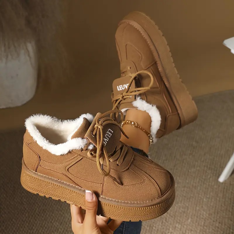 Women's Anti-Slip Fluffy Lining Snow Boots