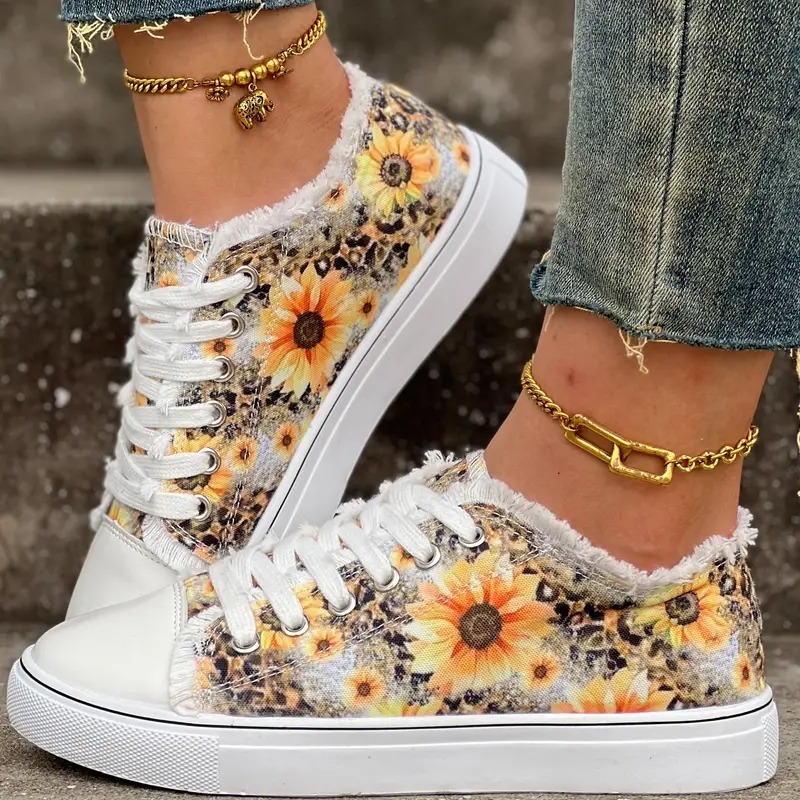Womens Sunflower Canvas Shoes