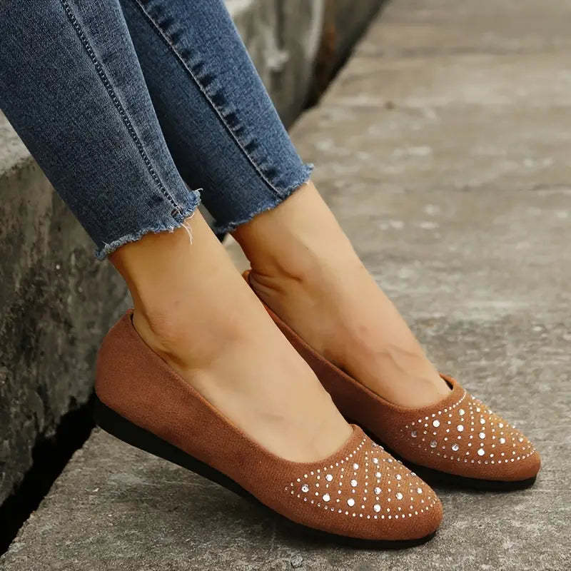 Clearance Sale 60% OFF -Women's Rhinestone Flat Shoes