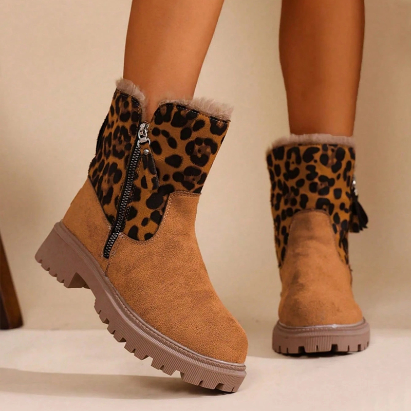 Women Platform Suede Ankle Snow Boots