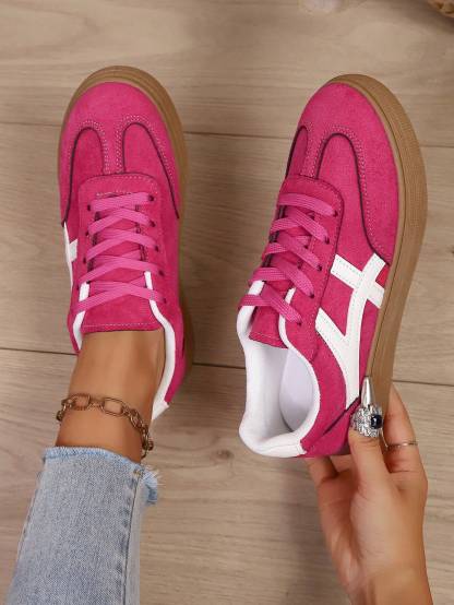 Women's Lace-Up Trainers Plus Size Sneakers