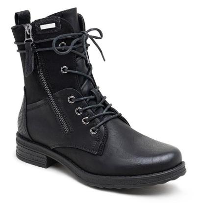 Ladies Zip Warm Lined Lace Up Comfy Winter Ankle Boots