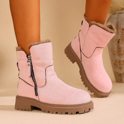 Women Platform Suede Ankle Snow Boots