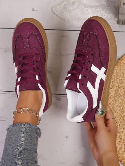 Women's Lace-Up Trainers Plus Size Sneakers