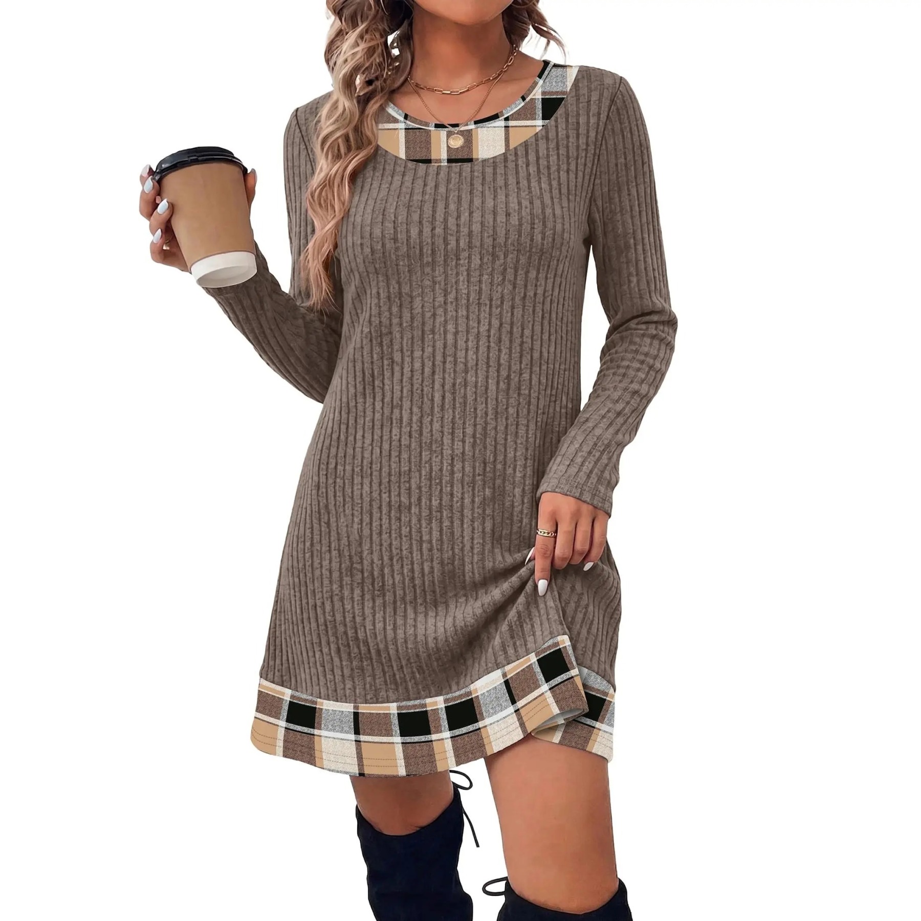 Women's Long Sleeve Sweater Dress