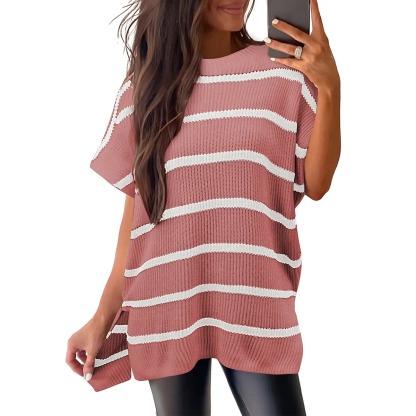 Women's Casual Oversized Solid Knit Pullover