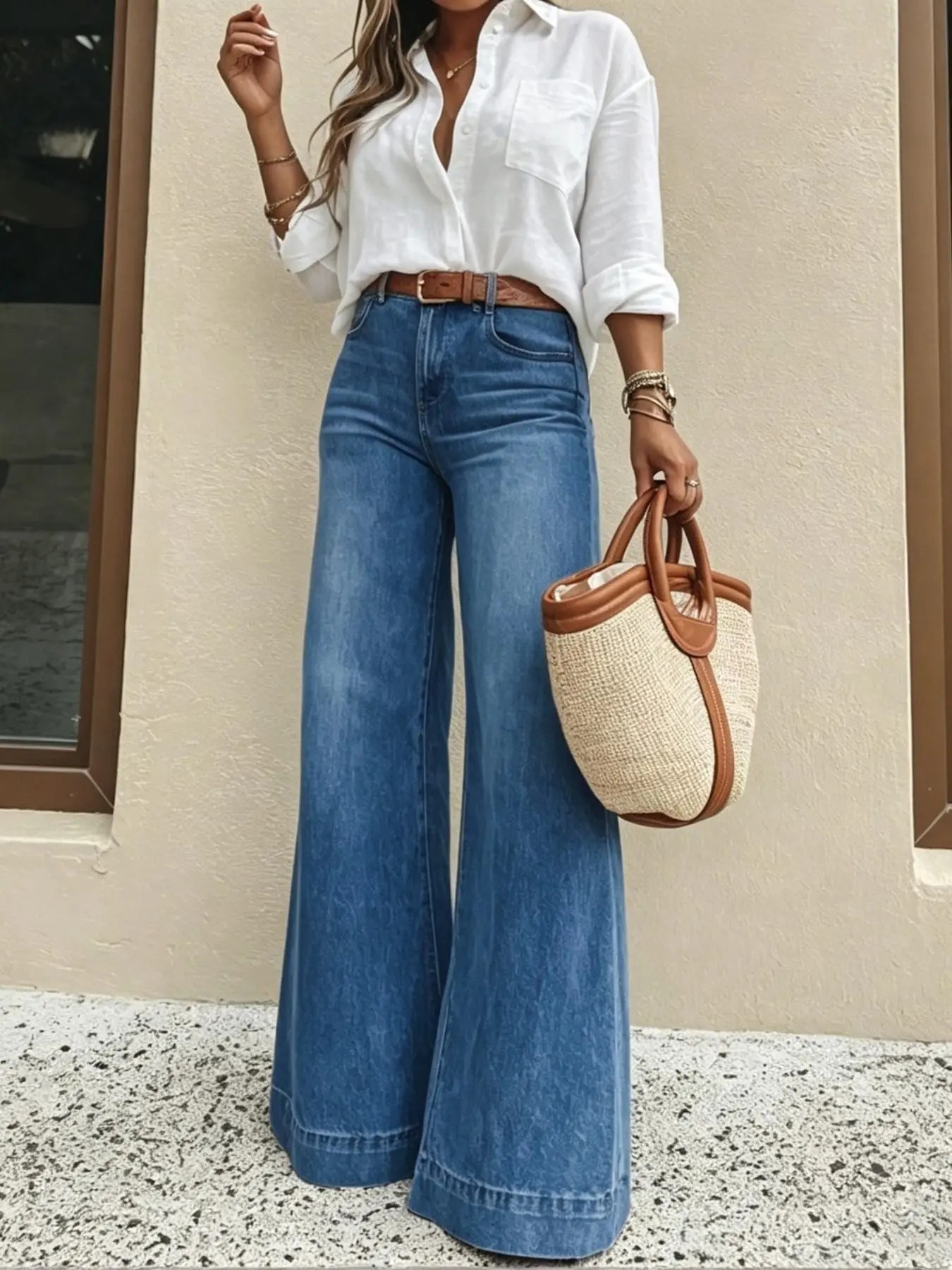 Women's Elastic Loose Fit Jeans