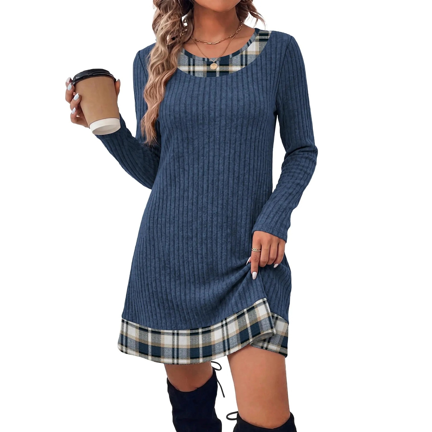 Women's Long Sleeve Sweater Dress