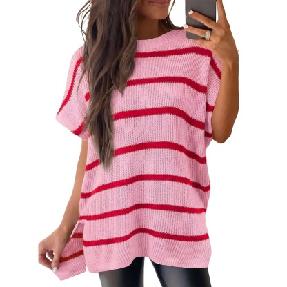 Women's Casual Oversized Solid Knit Pullover