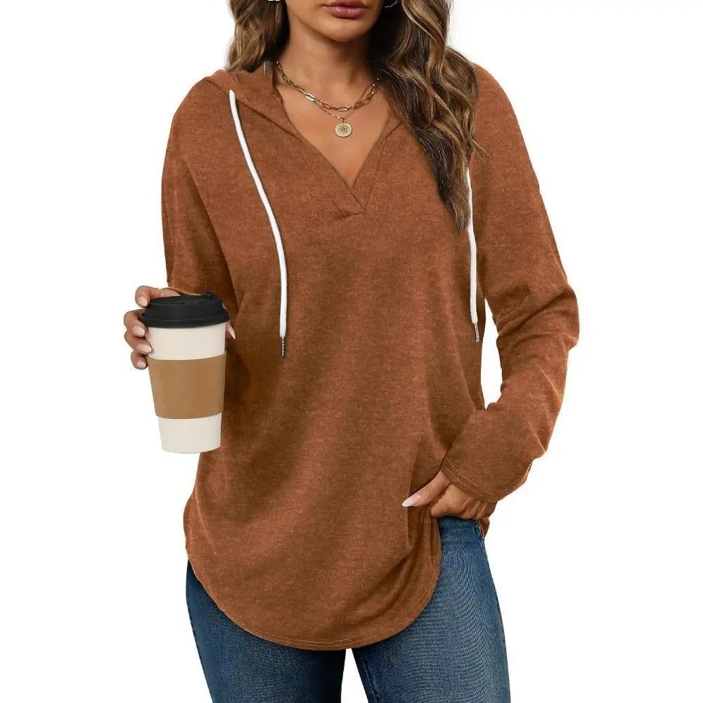 Women's Plaid Hoodie Tunic Top