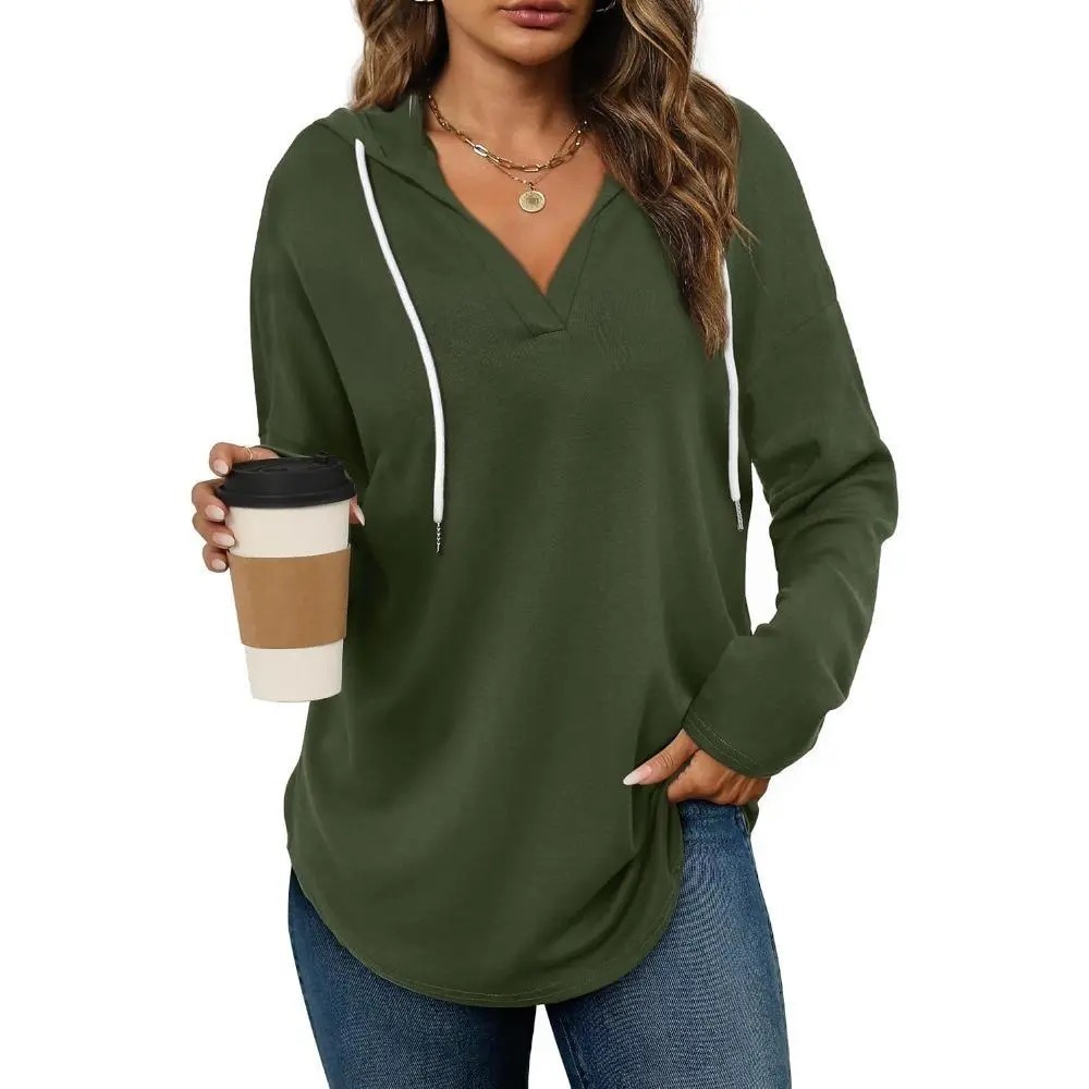 Women's Plaid Hoodie Tunic Top