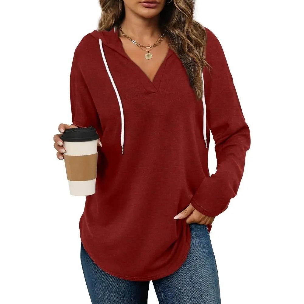 Women's Plaid Hoodie Tunic Top
