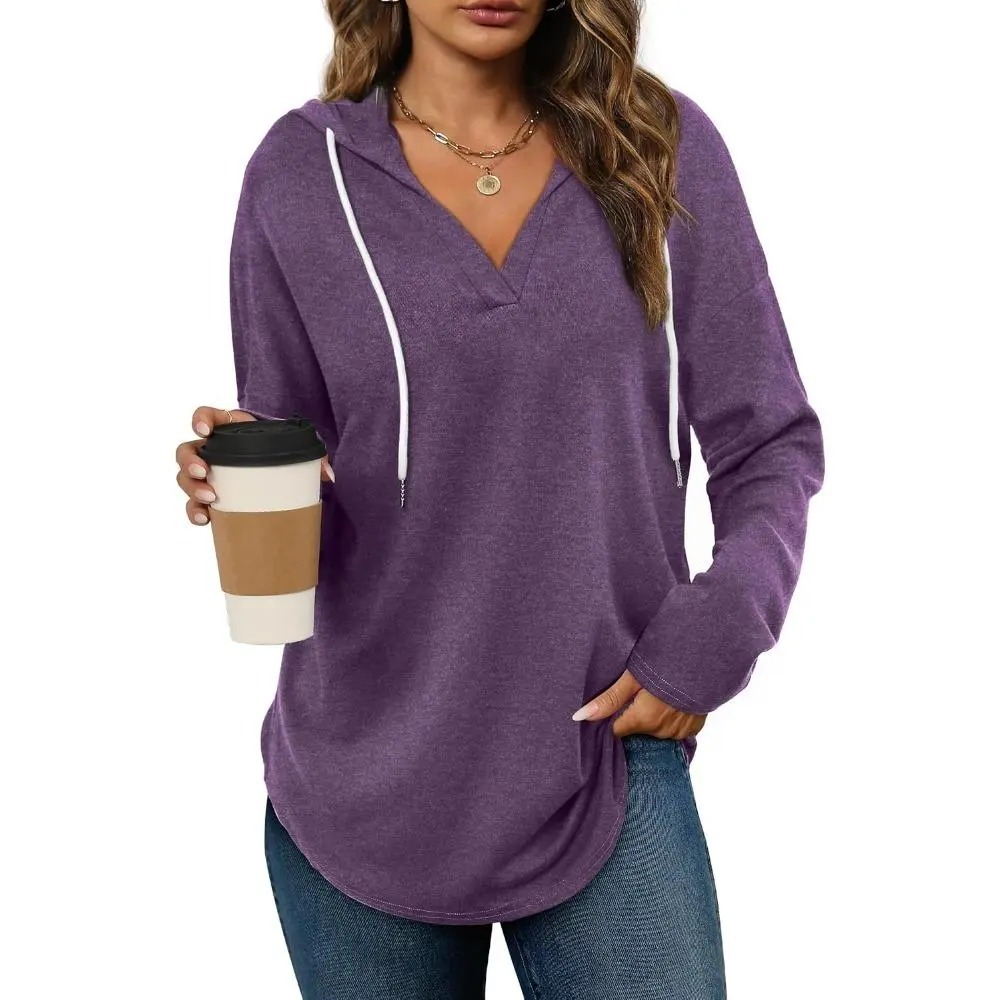 Women's Plaid Hoodie Tunic Top