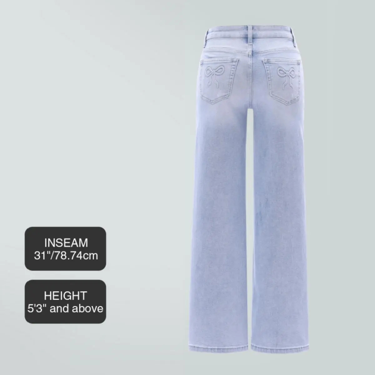 Mid-low Rise Baggy Jeans Stretchy Wide Leg for Women  Lady Basic Minimalist Comfortable Denim Tummy Control Curve Hugging Plus Size Regular Size BBL Spring Fashion Daily Outfits