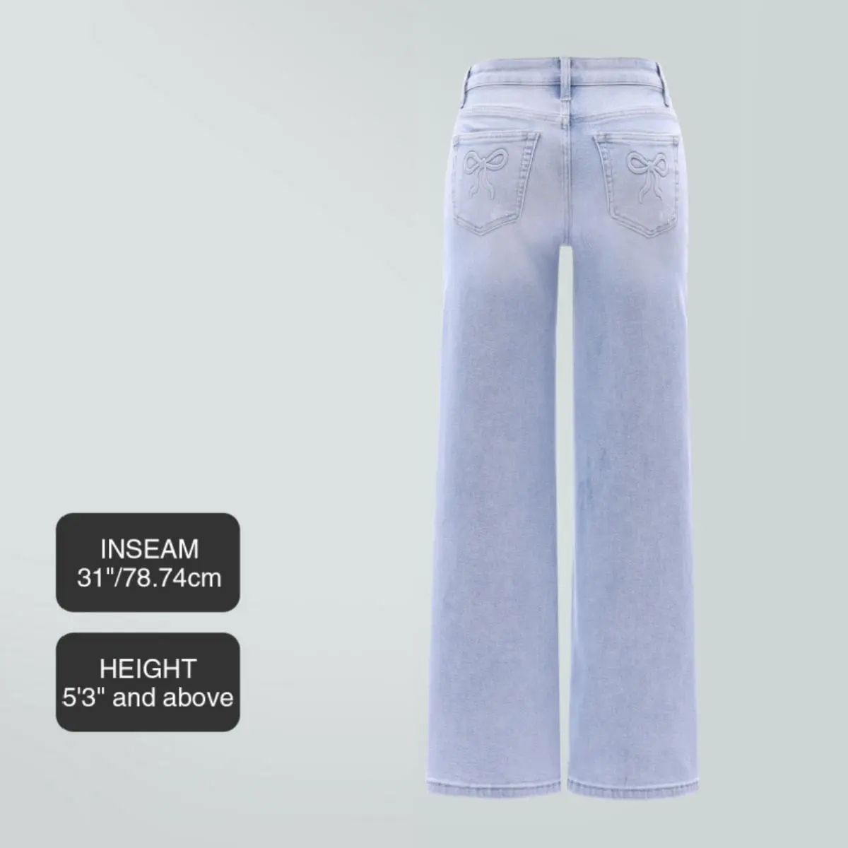 Mid-low Rise Baggy Jeans Stretchy Wide Leg for Women  Lady Basic Minimalist Comfortable Denim Tummy Control Curve Hugging Plus Size Regular Size BBL Spring Fashion Daily Outfits