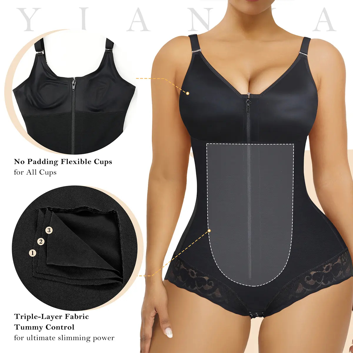 Colombian Shapewear Overbust Faja – High-Compression Tummy Control & Body Sculpting Girdle for Women