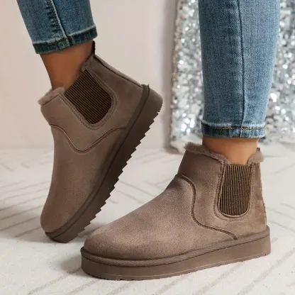 Women's Solid Color Short Boots