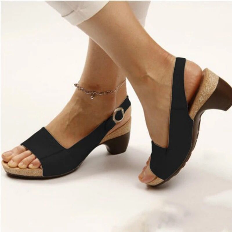 Ladies' solid-color high heels