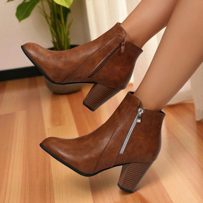 Women's Faux Leather Ankle Boots