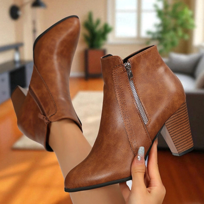 Women's Faux Leather Ankle Boots