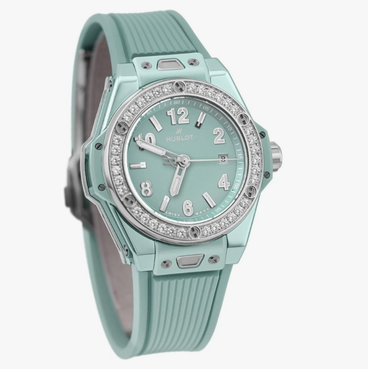 ウブロ HUBLOT ビッグ・バン ワンクリック ミントグリーンセラミック ダイヤモンド 33mm (2025年モデル)