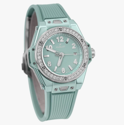 ウブロ HUBLOT ビッグ・バン ワンクリック ミントグリーンセラミック ダイヤモンド 33mm (2025年モデル)