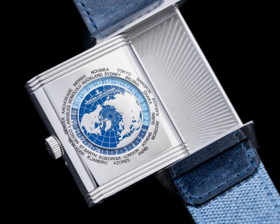 ジャガー・ルクルト レベルソ Q714845J Reverso Tribute Geographic SS Blue Dial 2025年新作