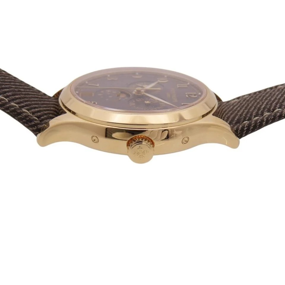 パテック フィリップ Automatic Complication moon phase 4946R-001 Wristwatch K18 Pink Gold Leather Brown  2025 NEW 38mm