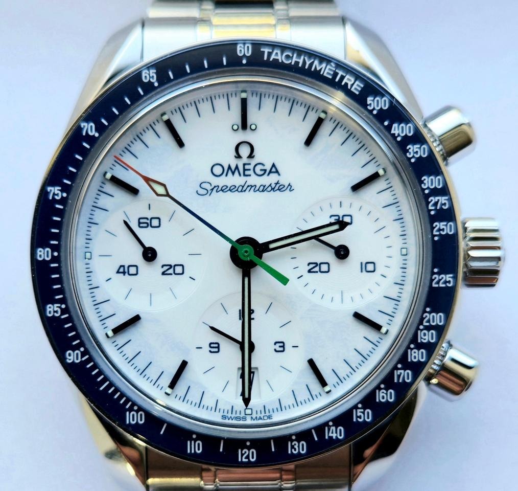 オメガ スピードマスター Speedmaster "Milano Cortina" S.E. 38MM White Dial Steel Bracelet 