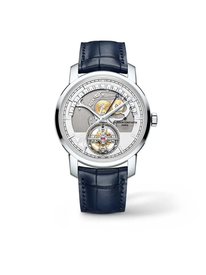 Vacheron Constantin Retrograde 2026 Tourbillon retrograde Traditionnelle Silver Dial Platinum 41mm Date Openface 6010T/000P-H055