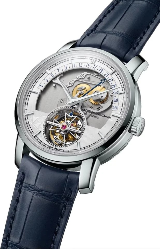 Vacheron Constantin Retrograde 2026 Tourbillon retrograde Traditionnelle Silver Dial Platinum 41mm Date Openface 6010T/000P-H055