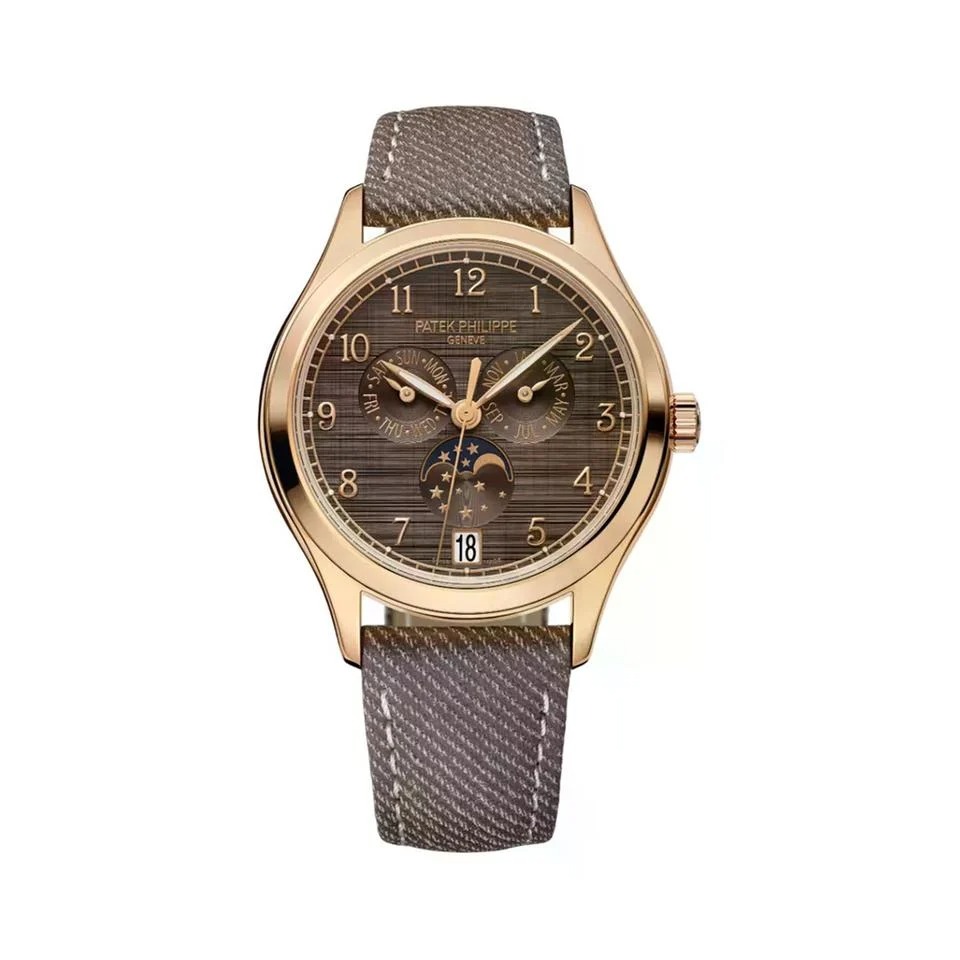 パテック フィリップ Automatic Complication moon phase 4946R-001 Wristwatch K18 Pink Gold Leather Brown  2025 NEW 38mm