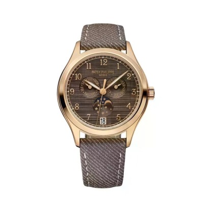 パテック フィリップ Automatic Complication moon phase 4946R-001 Wristwatch K18 Pink Gold Leather Brown  2025 NEW 38mm