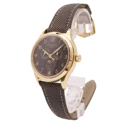 パテック フィリップ Automatic Complication moon phase 4946R-001 Wristwatch K18 Pink Gold Leather Brown  2025 NEW 38mm