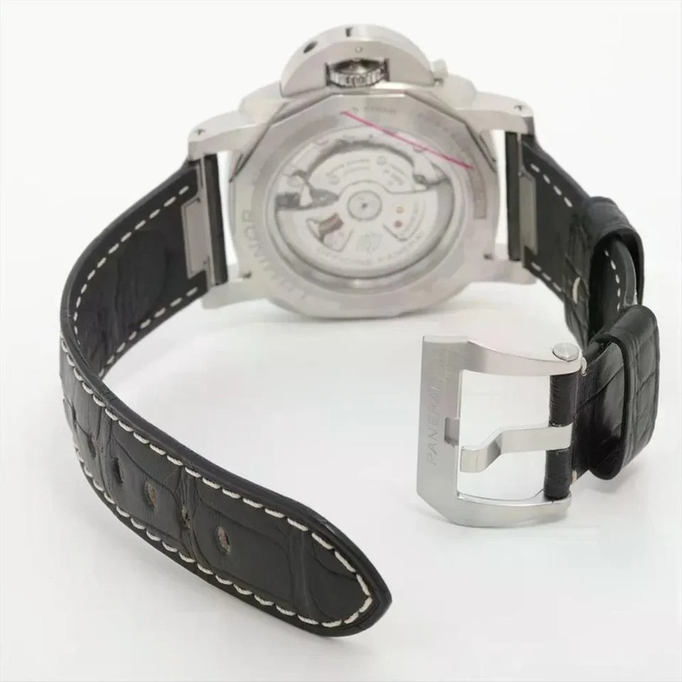 パネライ ルミノールマリーナ 44mm PAM03314 SS SS×革 AT ホワイト文字盤