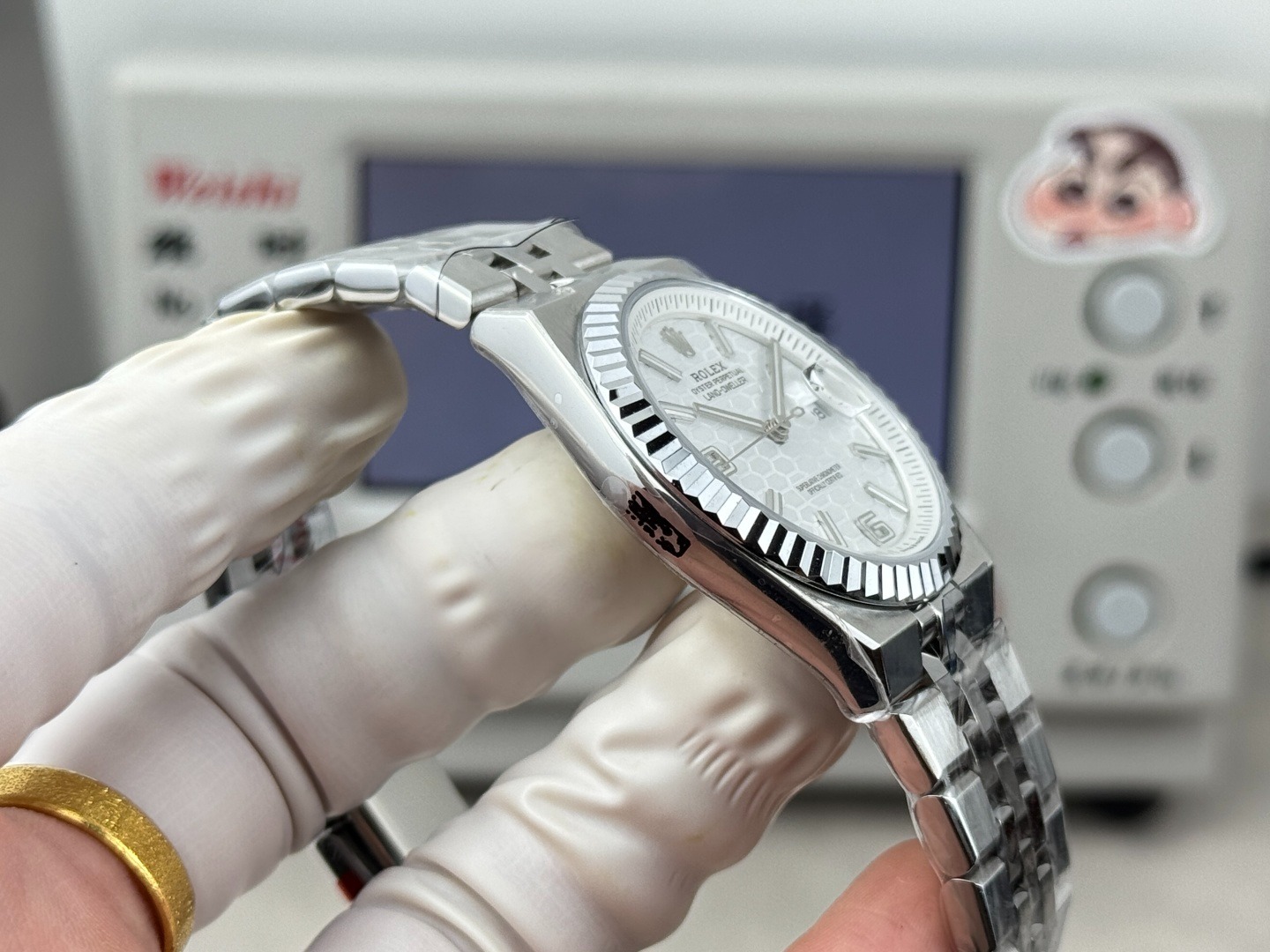 2025新作モデル ランドドゥエラー オイスター、36 mm、オイスタースチール＆ホワイトゴールド 127234