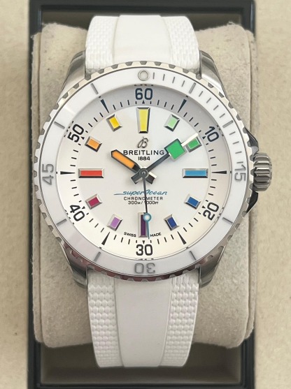 ブライトリング スーパーオーシャン 42 Superocean New 2026 Rainbow 42mm Steel White Dial A17375A61A1S1 Limited Edition 150 Pieces